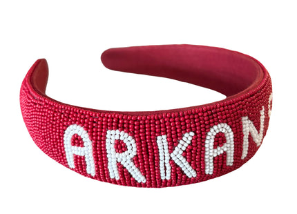Arkansas Razorbacks Minerva Beaded Headband
