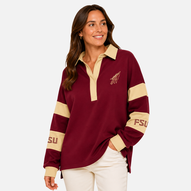 Florida State Seminole Carmel Rugby Shirt ONLINE EXCLUSIVE - PRE-ORDER Ships on or before 9/15/26
