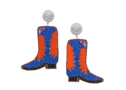 Florida Gators Boots Hand Beaded Earrings