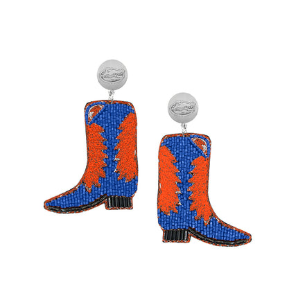 Florida Gators Boots Hand Beaded Earrings