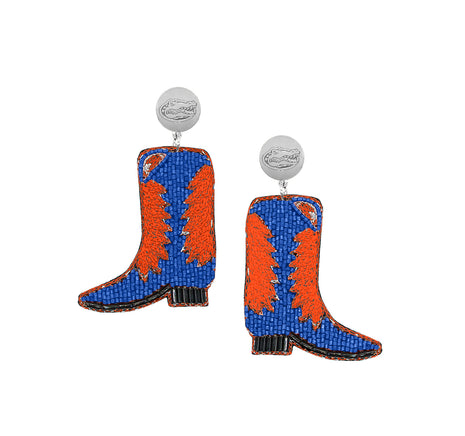 Florida Gators Boots Hand Beaded Earrings
