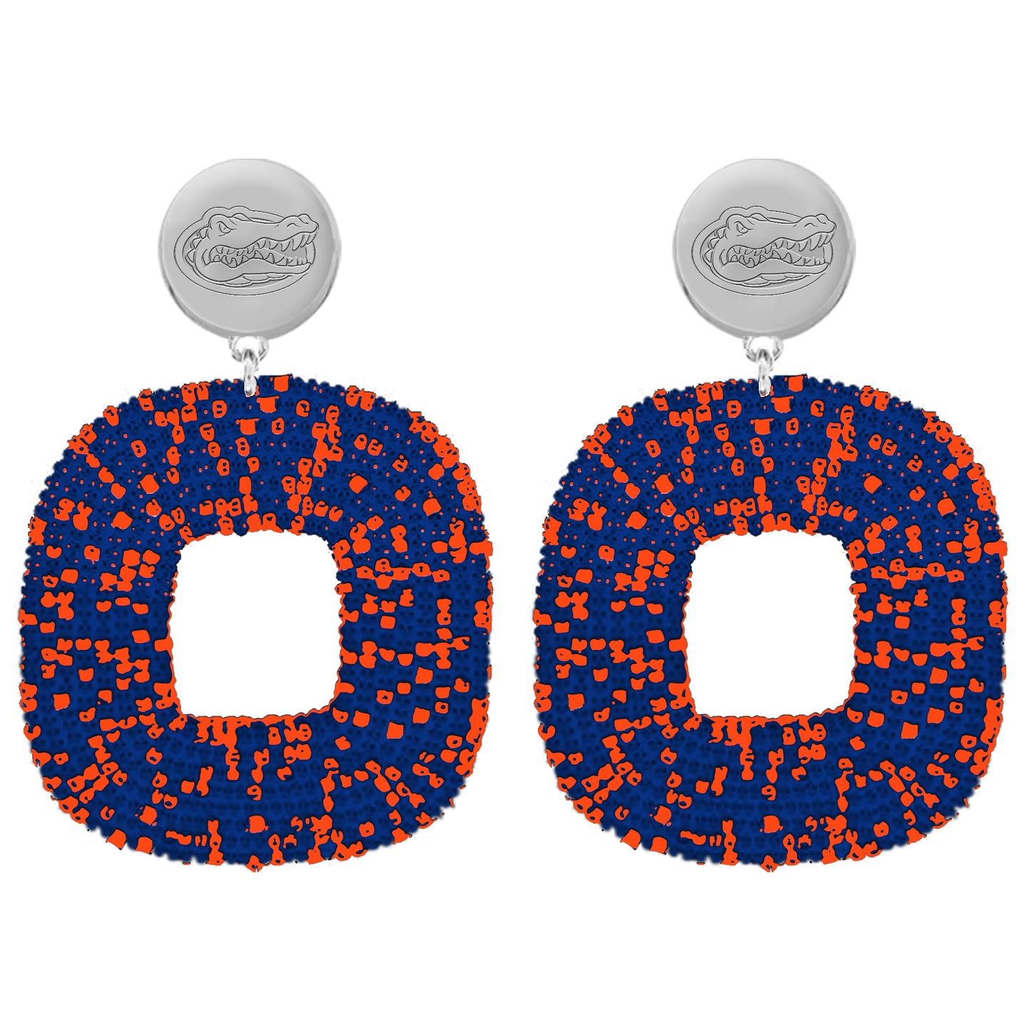 Florida Tigris Hand Beaded Earrings