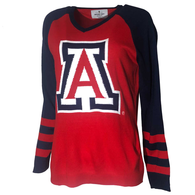 Arizona Wildcats V Neck Logo Sweater