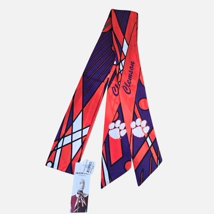 Clemson Tigers Geometric Skinny Scarf