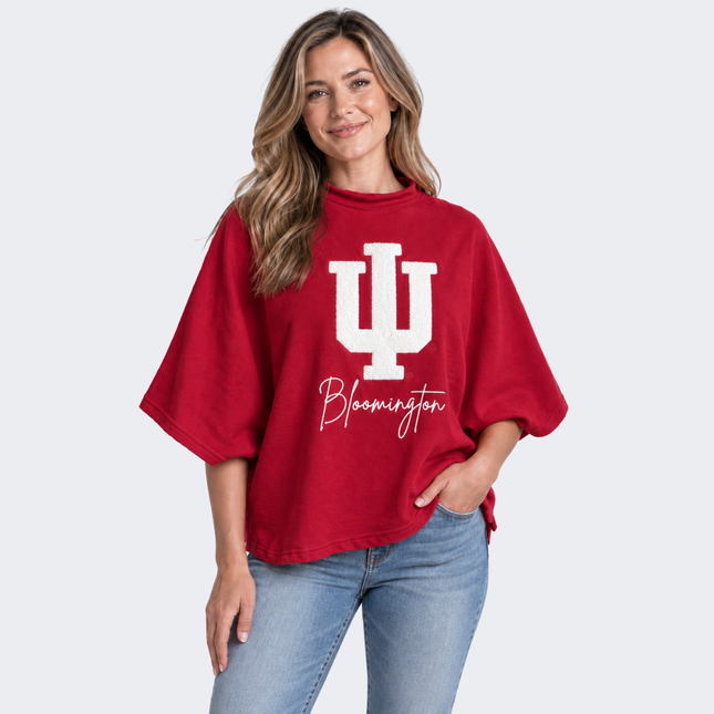 Indiana Hoosiers Ash Lightweight Fleece Top