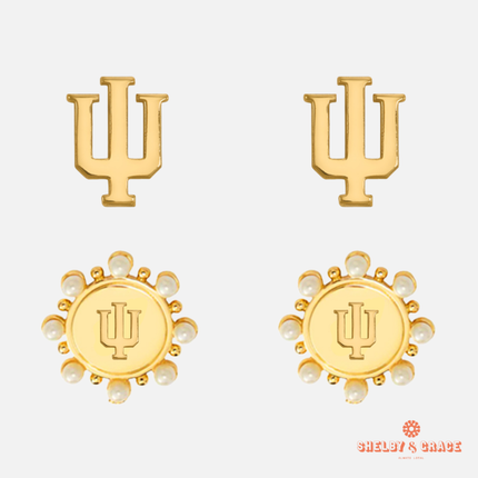 Indiana Hoosiers Paris Stud Earrings Set