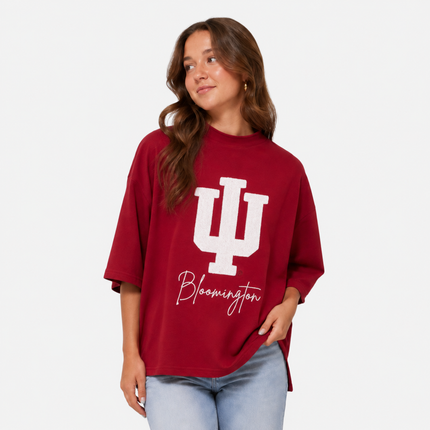 Indiana Hoosiers Ash Lightweight Fleece Top