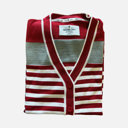 Alabama Crimson Tide Stripe Cardigan Sweater