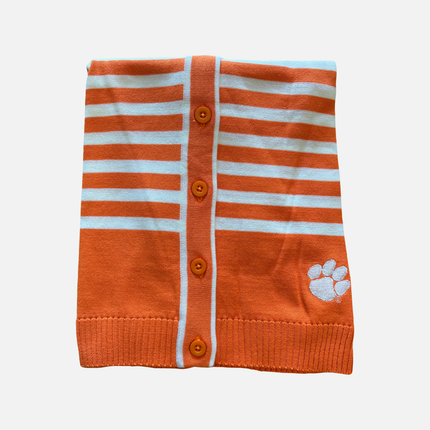 Clemson Tigers Stripe Cardigan Sweater