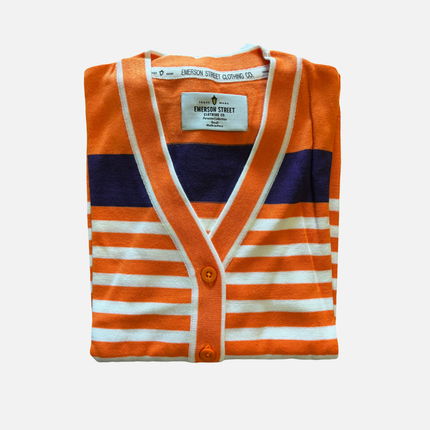 Clemson Tigers Stripe Cardigan Sweater