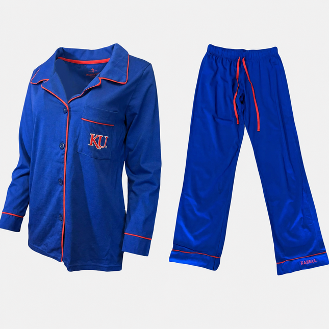 Kansas Jayhawks Pima Cotton Pajama Set