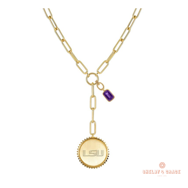 LSU Tigers Sedum Necklace