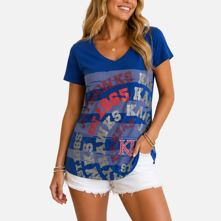 Kansas Jayhawks Jewel & Foil Tee