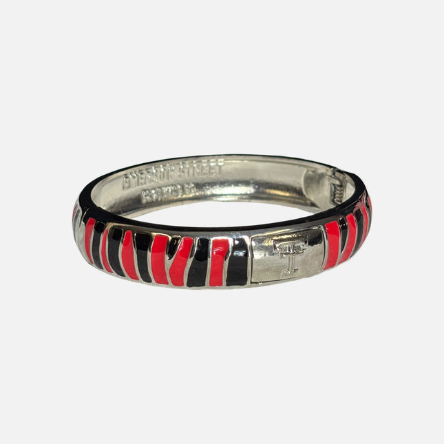 Texas Tech Red Raiders Animal Bangle Silver Plated