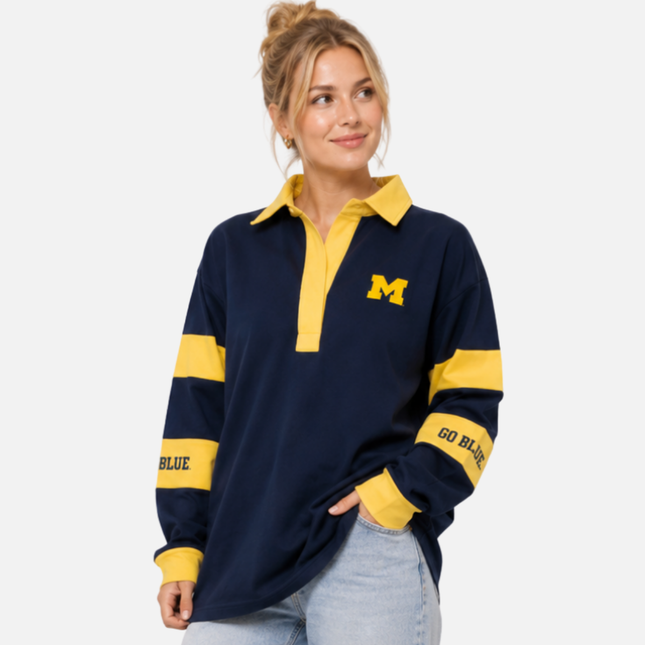 Michigan Wolverines Carmel Rugby Top ONLINE EXCLUSIVE