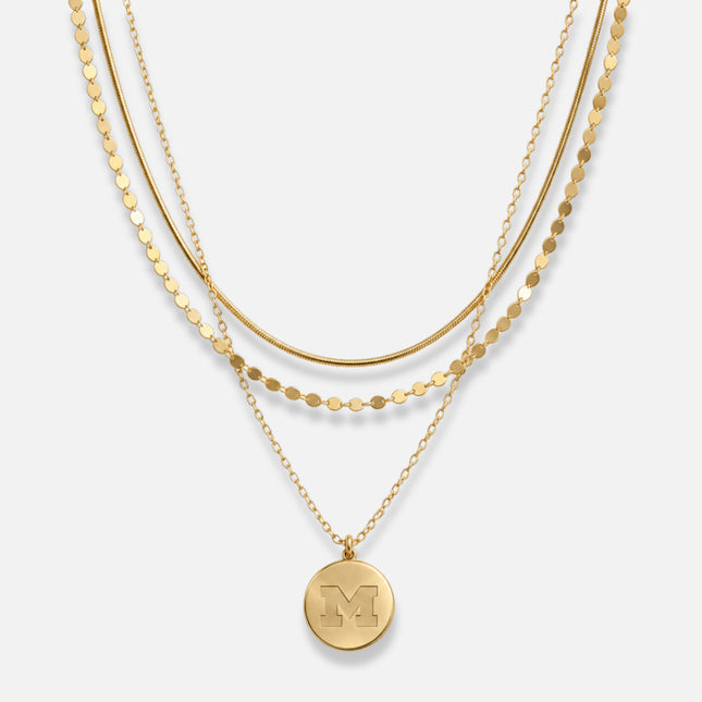 Michigan Wolverines Grizzy Layered Necklace