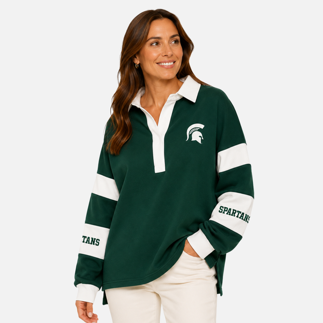 Michigan State Spartans Carmel Rugby Top ONLINE EXCLUSIVE