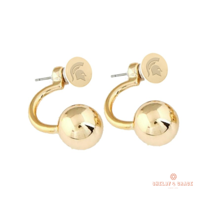 Michigan State Spartans University Sasha Earrings