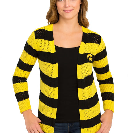 Iowa Hawkeyes Open Knit Cardigan