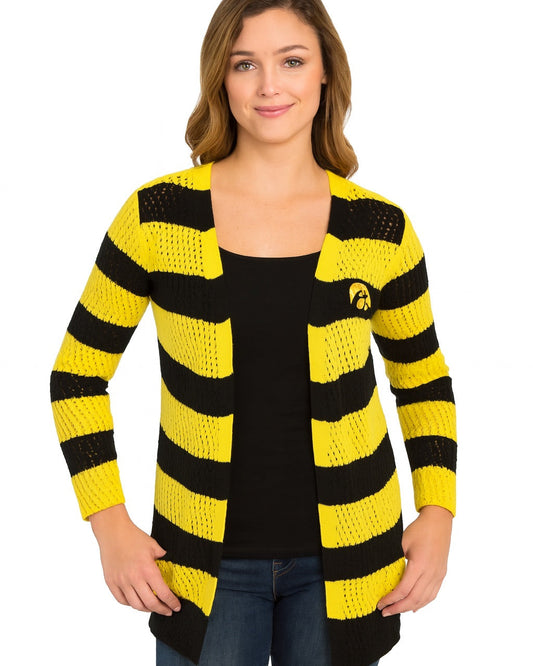 Iowa Hawkeyes Open Knit Cardigan