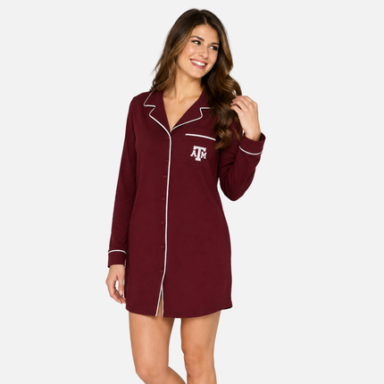 Texas A&M Aggies Button Down Nightshirt