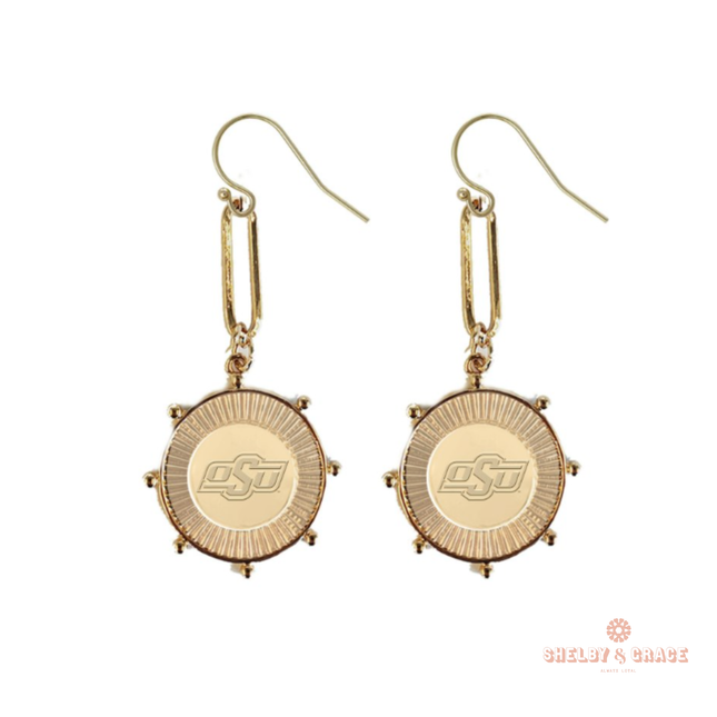 Oklahoma State Cowboys Pixel Earrings