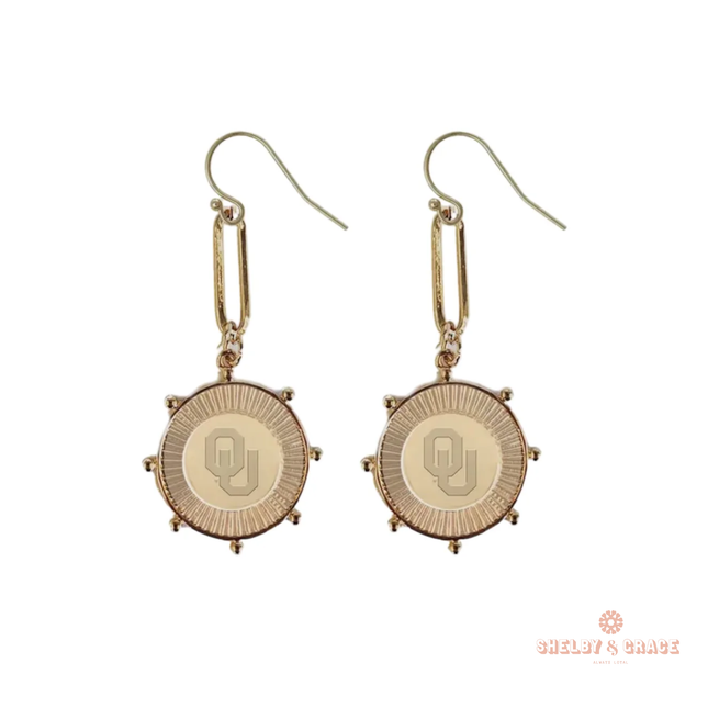 Oklahoma Sooners Pixel Earrings