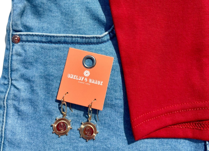 Oklahoma Sooners Pixel Earrings