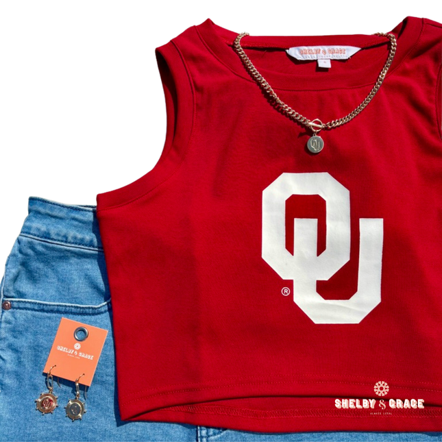 Oklahoma Sooners Zora Cropped Tank