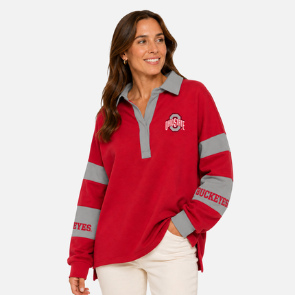 Ohio State Buckeyes Carmel Rugby Shirt ONLINE EXCLUSIVE - PRE-ORDER Ships on or before 9/15/26
