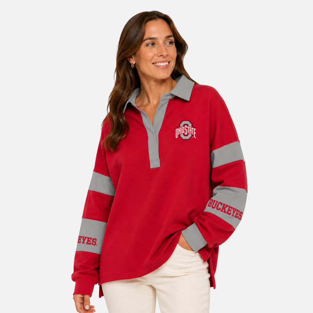 Ohio State Buckeyes Carmel Rugby Shirt ONLINE EXCLUSIVE - PRE-ORDER Ships on or before 9/15/26