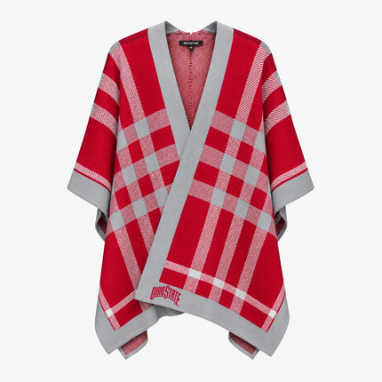 Ohio State Buckeyes Chapin Poncho Red/White/Pewter