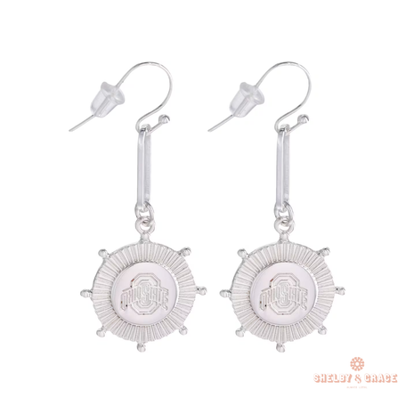 Ohio State Buckeyes Pixel Earrings