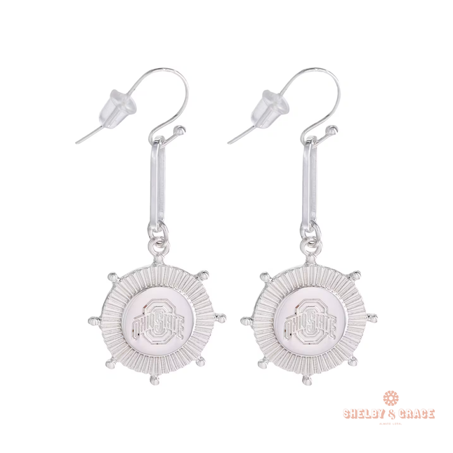 Ohio State Buckeyes Pixel Earrings