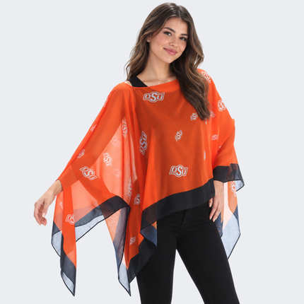 Oklahoma State Cowboys Peyton Multi Logo Scarf Poncho