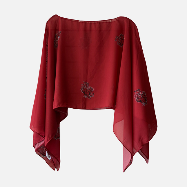 South Carolina Gamecocks Peyton Logo Scarf Poncho