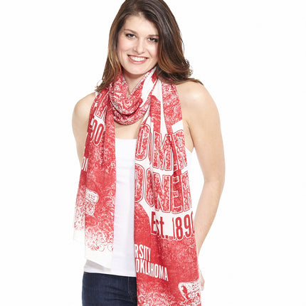 Oklahoma Sooners Lace Print Scarf