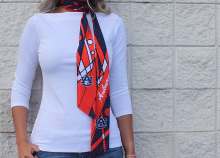 Auburn War Eagles Geometric Slim Scarf