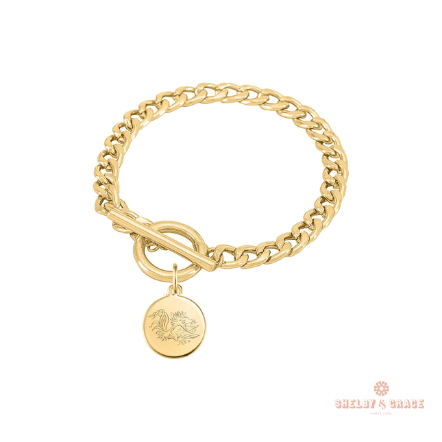South Carolina Gamecocks Pennylane Bracelet (Gold)
