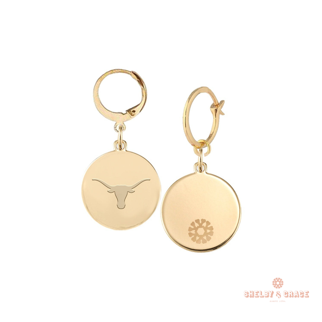 Texas Long Horns Alex Earrings