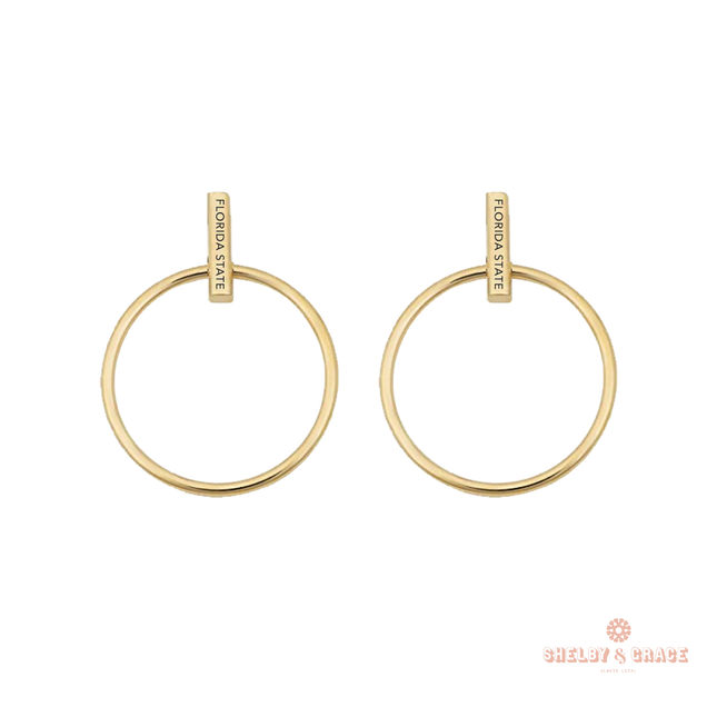 Florida State Seminoles Holly Earrings