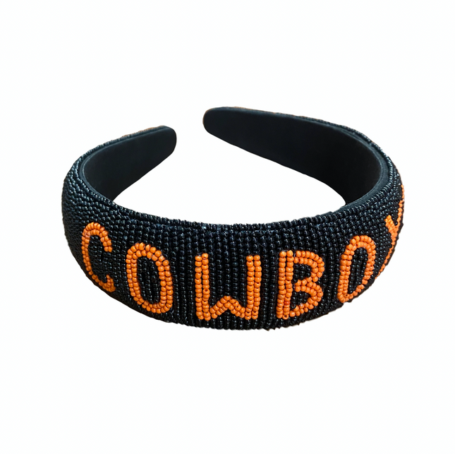 Oklahoma State Hand Beaded Headband