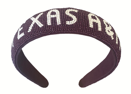 Texas A&M Hand Beaded Headband