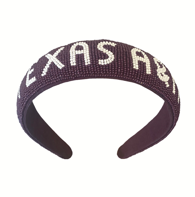 Texas A&M Hand Beaded Headband