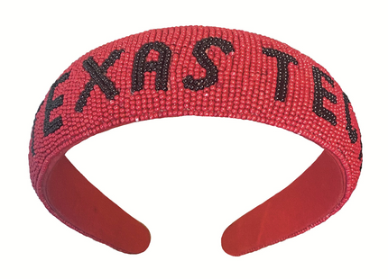 Texas Tech Hand Beaded Headband