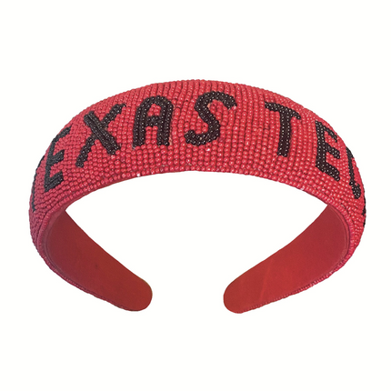 Texas Tech Hand Beaded Headband