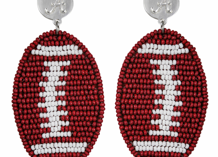 Alabama Crimson Tide Touchback Football Earrings