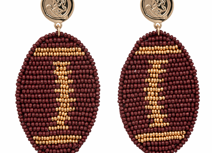 Florida State Seminoles Touchback Football Earrings
