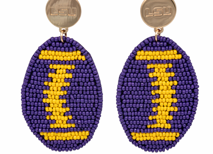 LSU Touchback Football Earrings