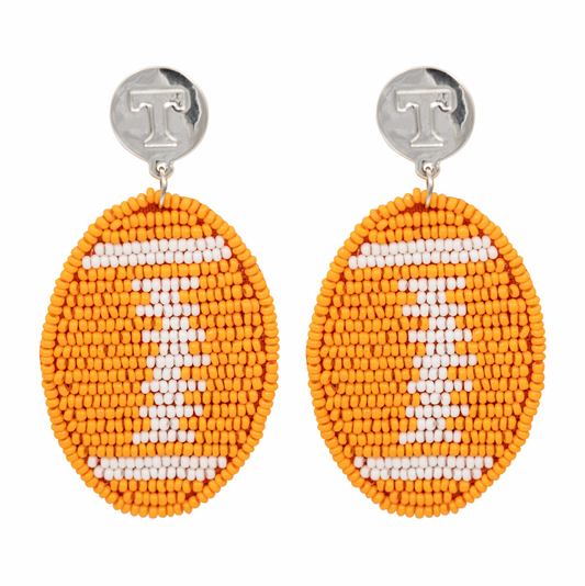 Tennessee Touchback Football Earrings